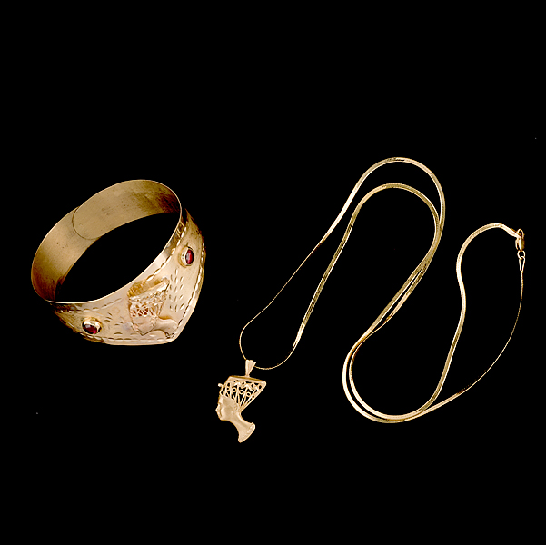 14k and 10k Egyptian Revival Set