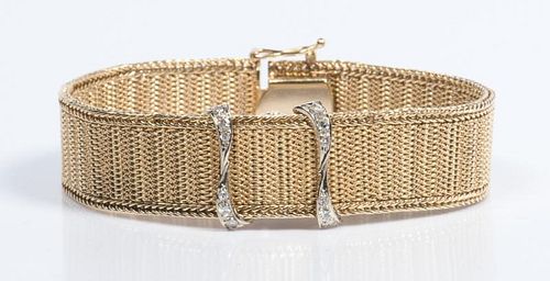 14K AND DIAMOND BRACELET