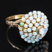 14K AND STACKED OPAL COCKTAIL