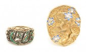 14K ART NOUVEAU PIN & 10K VICT