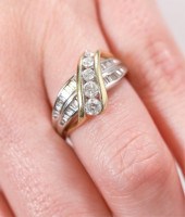14K BI COLOR 1CTW DIAMOND RING