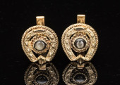 14K BLACK STAR SAPPHIRE HORSES