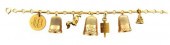 14K CHARM BRACELET WITH SEVEN
