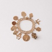 14K CHARM BRACELET14K yellow g