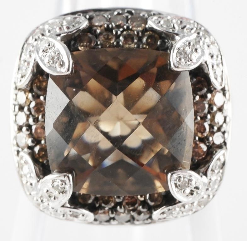 14K CHOCOLATE DIAMOND HALO