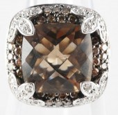14K CHOCOLATE DIAMOND HALO RIN