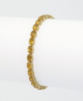 14K CITRINE BRACELET: 14K yell