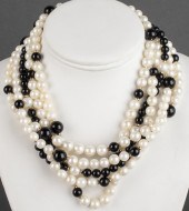 14K CLASP MULTI-STRAND PEARL &