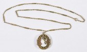 14K CLASSICAL CAMEO LOCKET W/
