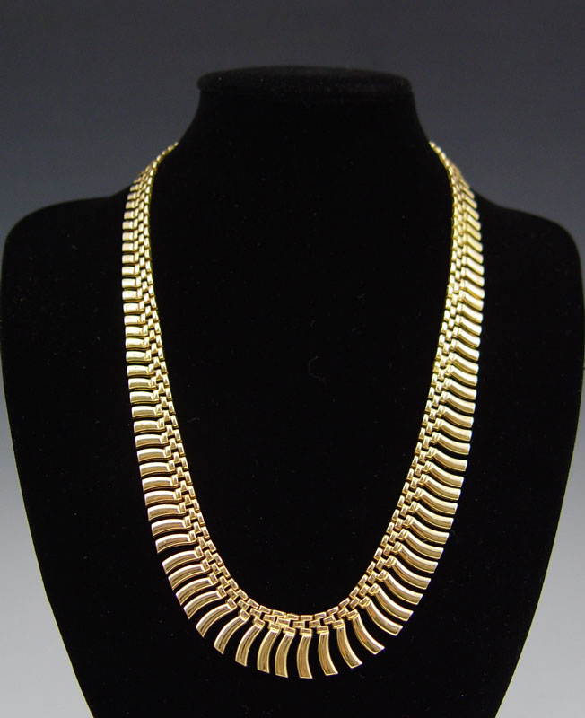 14K CLEOPATRA NECKLACE: 14K