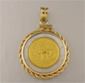 14K COIN FRAME 5 YUAN UNICORN