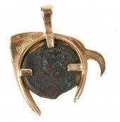 14K CUSTOM BEZEL DENARIUS COIN