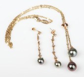 14K Diamond and pearl necklace