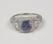 14K DIAMOND AND TANZANITE LADY