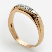14K DIAMOND BAND: 2 TONE, SIZE