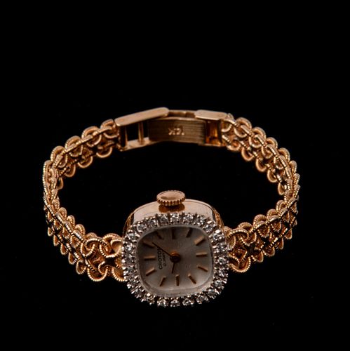 14K DIAMOND BEZEL CROTON WATCH14k