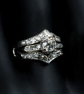 14K DIAMOND BRIDAL SET: 14K wh