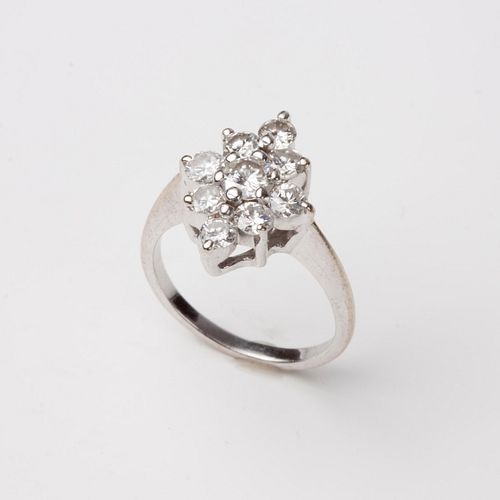 14K DIAMOND COCKTAIL RING,