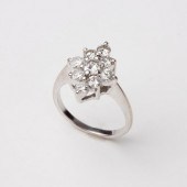 14K DIAMOND COCKTAIL RING, .56