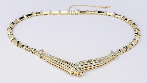 14K DIAMOND COLLAR NECKLACE14K