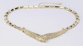 14K DIAMOND COLLAR NECKLACE14K