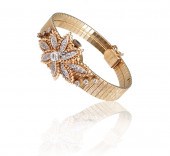 14K DIAMOND COVERED WRISTWATCH