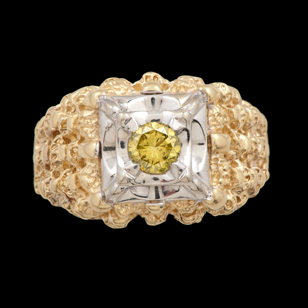 14k Diamond Gentleman's Ring 14k