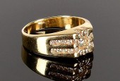 14K DIAMOND GENTS RING14k yell