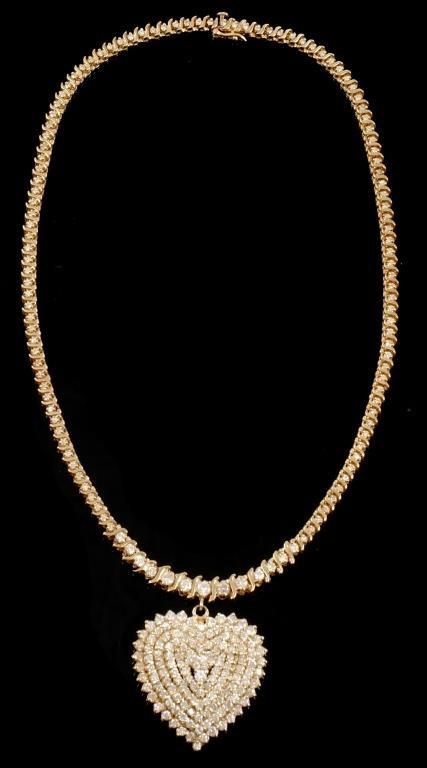14K DIAMOND HEART NECKLACE14k