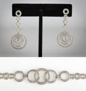 14K Diamond Hoop Bracelet and