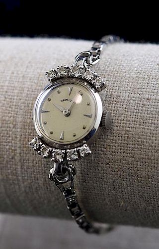 14K DIAMOND LADY'S HAMILTON