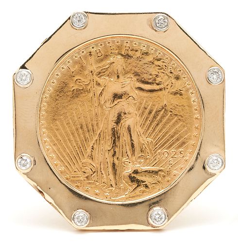 14K & DIAMOND SAINT GAUDENS