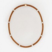 14K DIAMOND STATION LINK NECKL