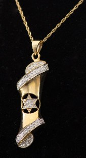 14K DIAMOND TORAH STAR OF DAVI
