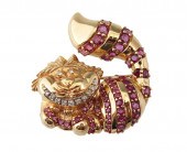 14K DISNEY RUBY & DIAMOND CHES