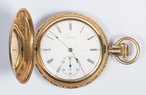 14K ELGIN HUNTING CASE