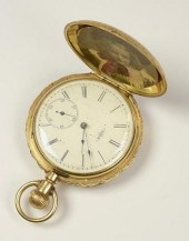 14K ELGIN HUNTING CASE WATCH,
