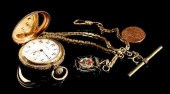 14K ELGIN HUNTING CASE WATCH W