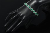 14K EMERALD & DIAMOND BRACELET