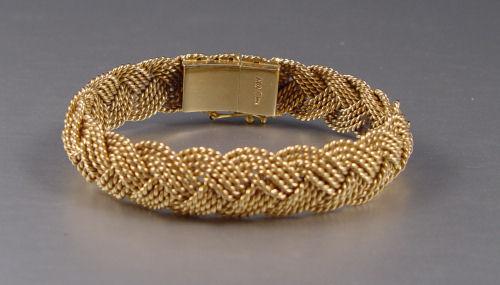 14K FANCY BRAIDED BRACELET: 14K