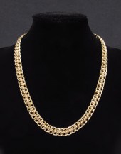 14K FANCY LINK NECKLACE / BRAC