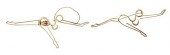 14K FREEFORM BROOCH, ALONG WIT