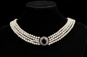 14K FRESH WATER PEARL, SAPPHIR