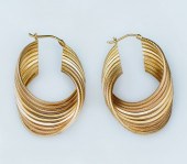14K FUSED HOOP EARRINGS: Europ
