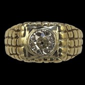 14k Gentleman's Diamond Signet