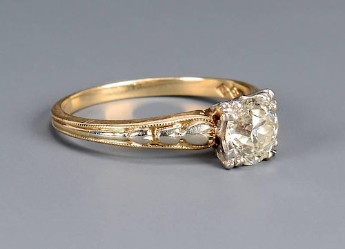 14K GOLD 1 CARAT OLD MINE CUT DIA