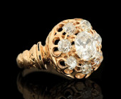 14K GOLD 1.50 CTW OLD MINE CUT