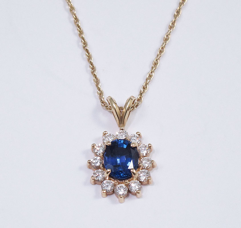 14K GOLD 1.95 CT TANZANITE & .86 CT
