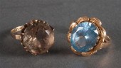 14K gold and blue gemstone coc