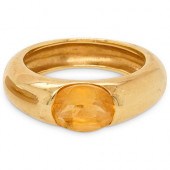 14K GOLD AND CITRINE RINGDESCR